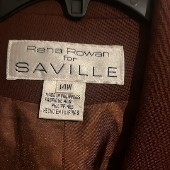 Vintage RENA ROWAN for SAVILLE BROWN-14W - Picture 3 of 3